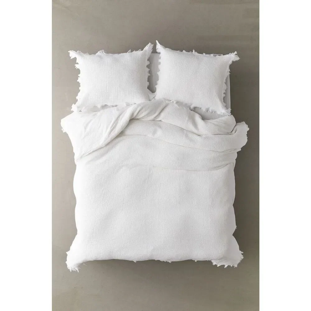 Urban Outfitters Waffle Fringe Duvet Cover Size Full